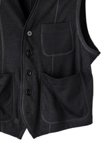 sj.0021AW25-black パジャマベスト The Black-and-White Realism 2025