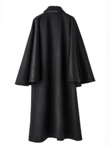 sj.0023AW25-black ケープコート The Black-and-White Realism