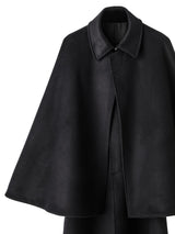 sj.0023AW25-black ケープコート The Black-and-White Realism 2025
