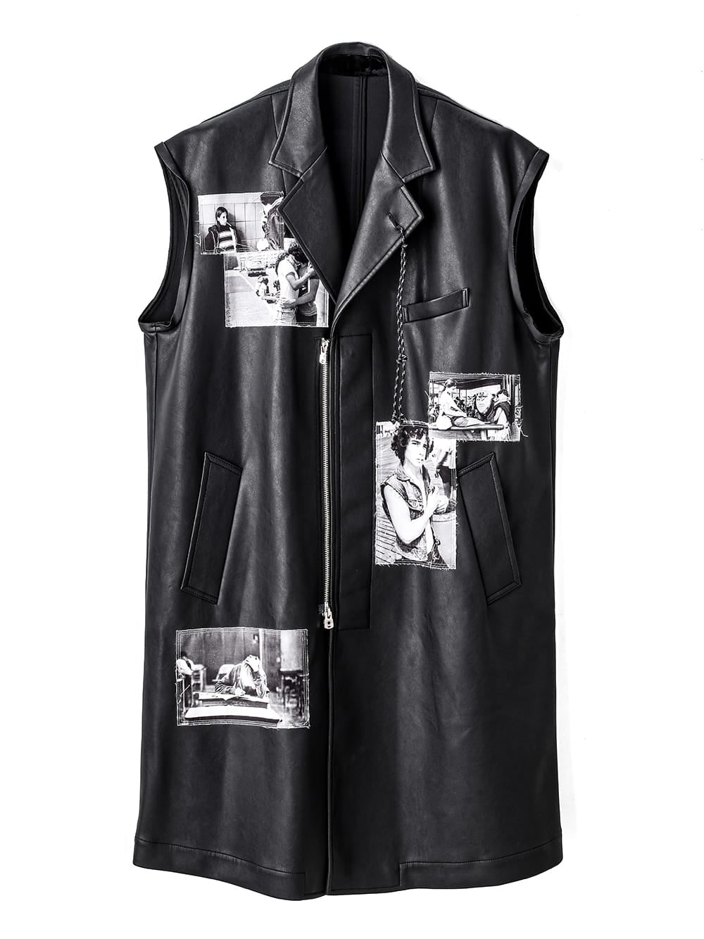 sleeveless doctor jacket.