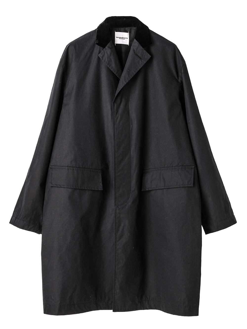velvet collar chesterfield coat.