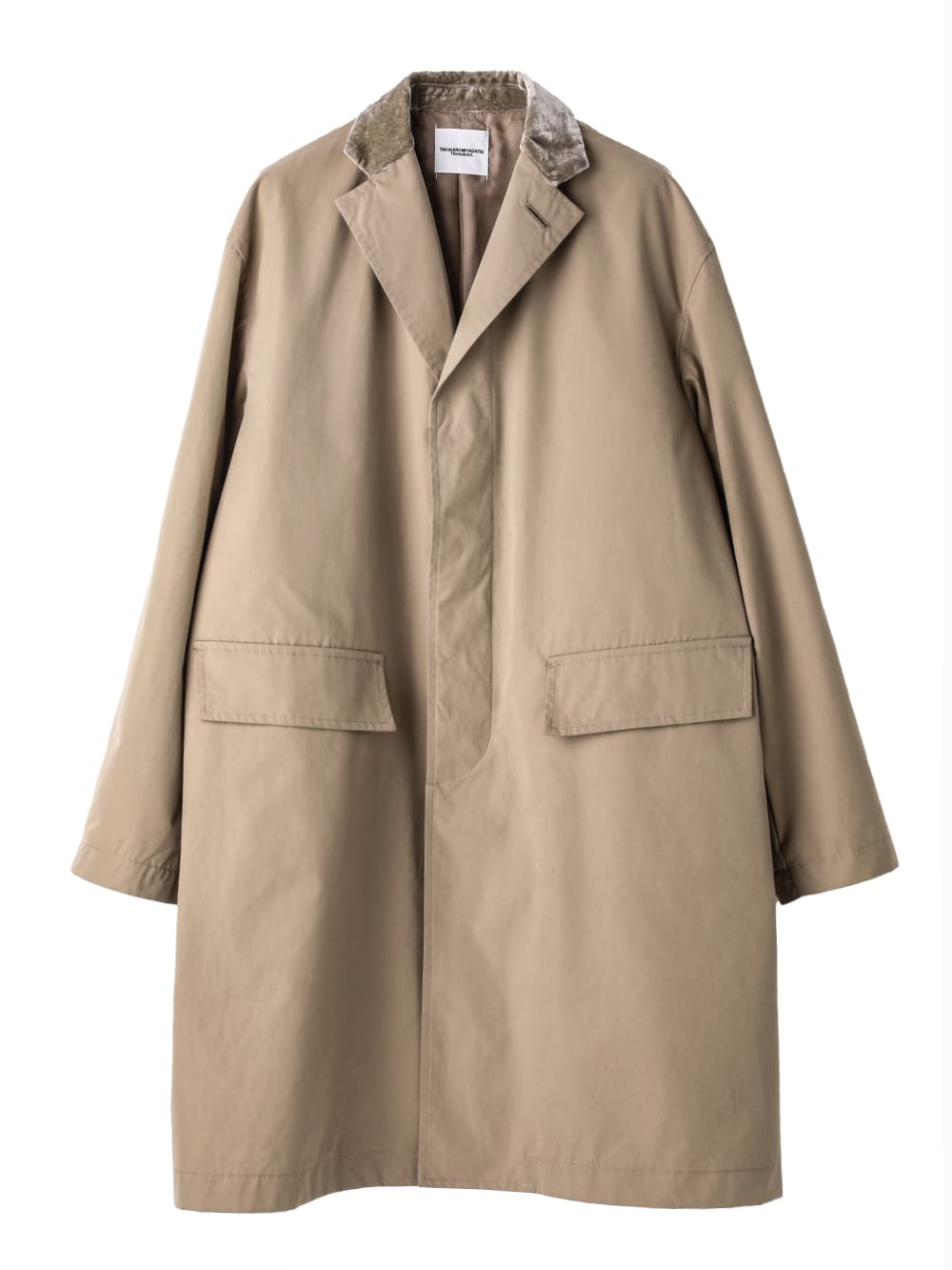velvet collar chesterfield coat.