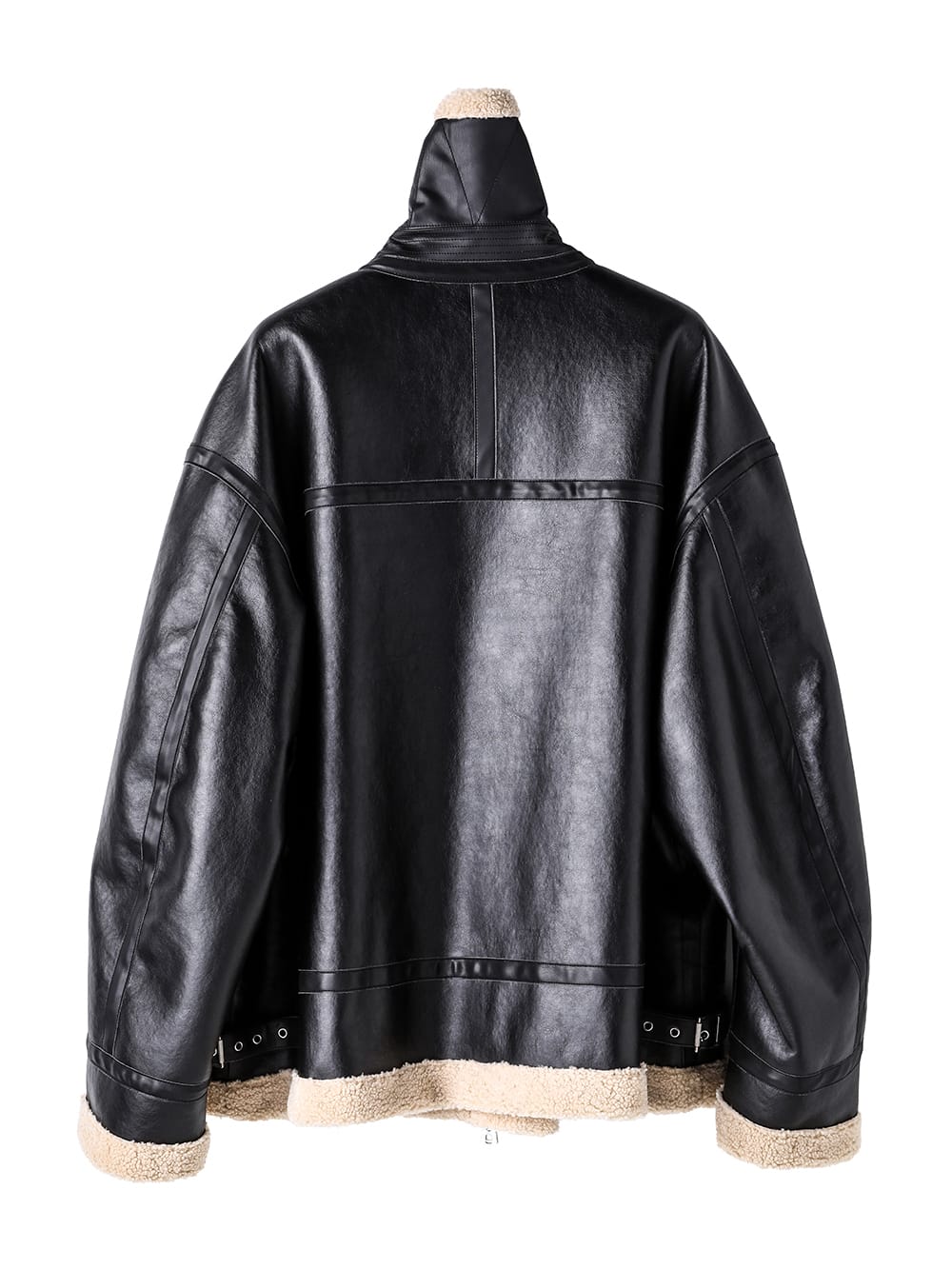 sj.0032AW25-black x beige フォームートンフライトジャケット The