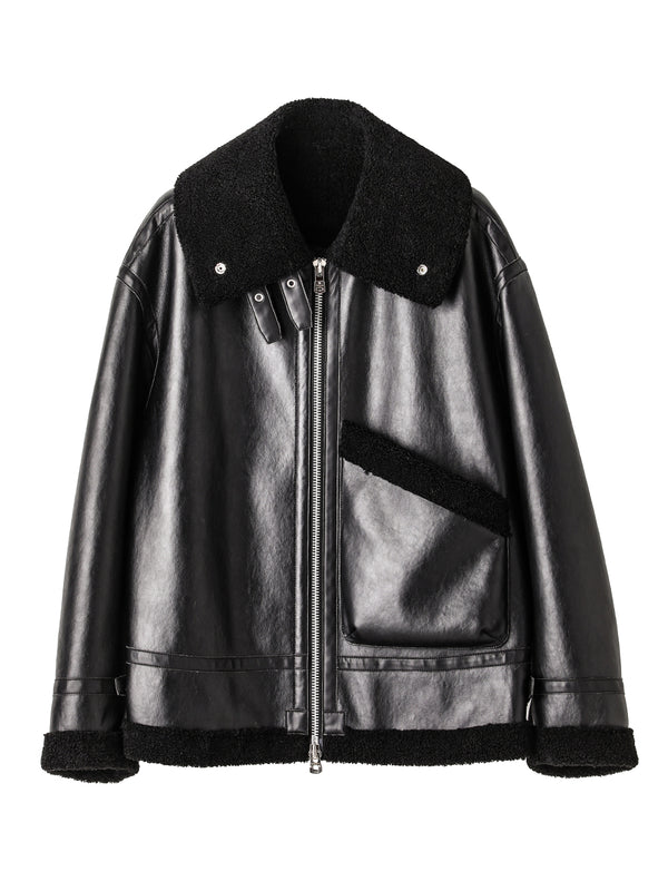 faux mouton flight jacket.