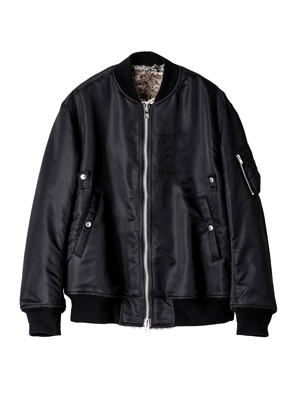 faux fur lining flight jacket