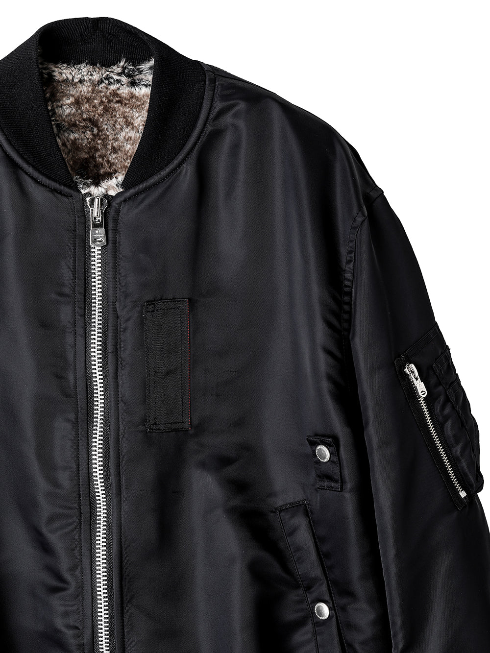 faux fur lining flight jacket