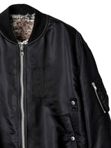 Joichiro Tatsuyoshi フライトジャケット MA-1 ナイロンブルゾン 辰吉丈一郎 Lサイズ ブラック sj.0034AW25-black x gray フォーファーライニングフライトジャケット