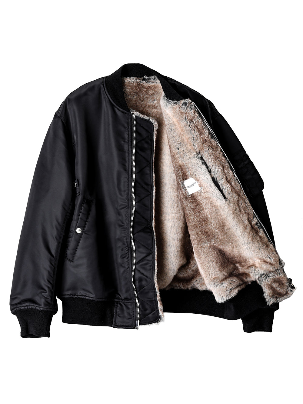 faux fur lining flight jacket