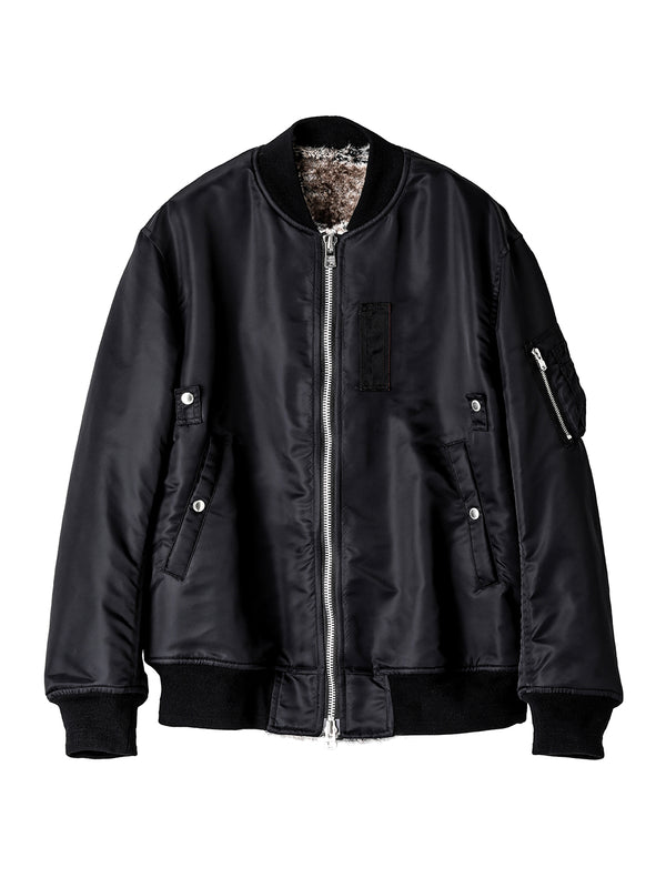faux fur lining flight jacket