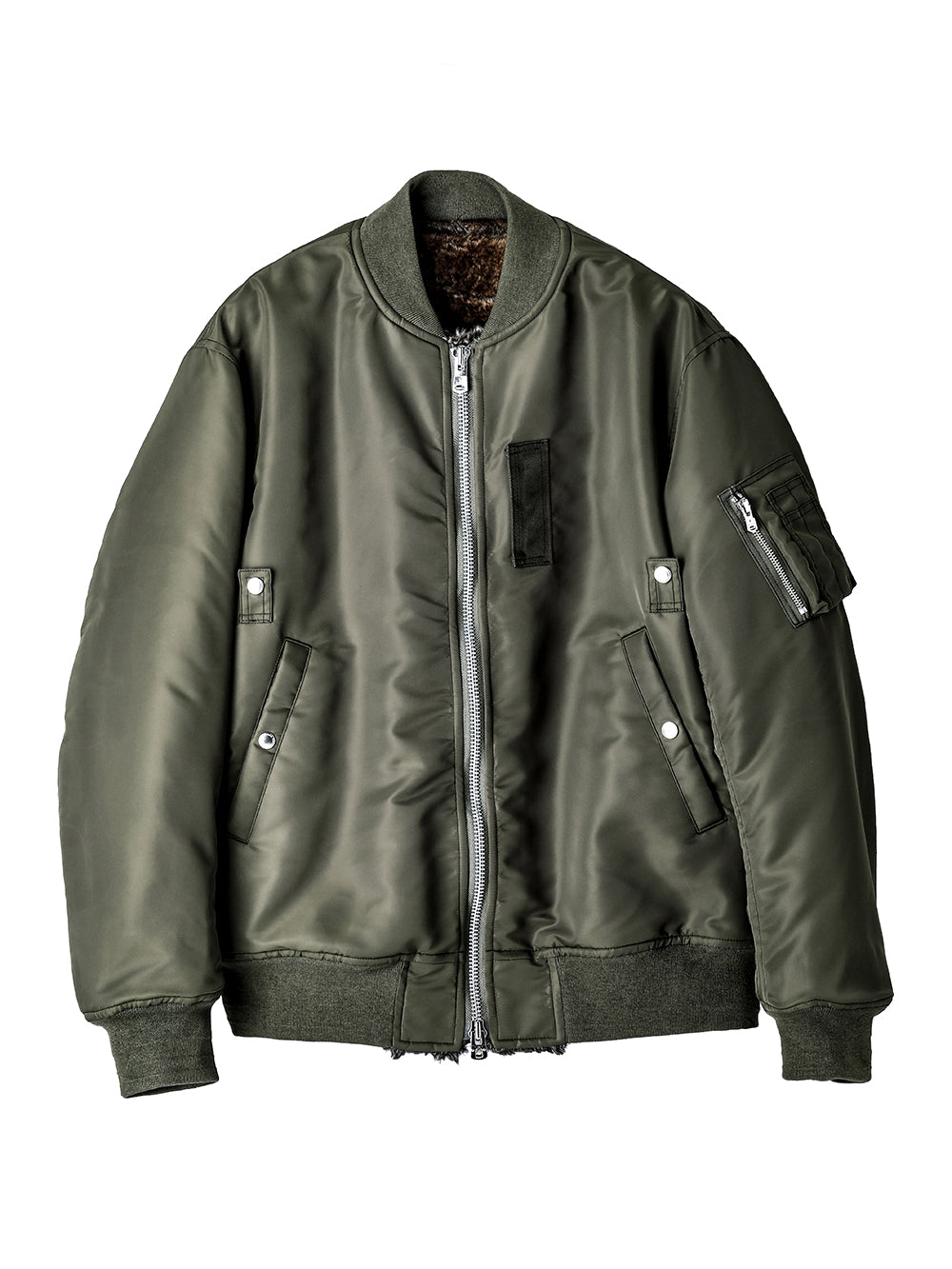 faux fur lining flight jacket