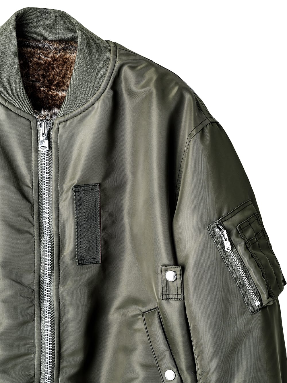faux fur lining flight jacket