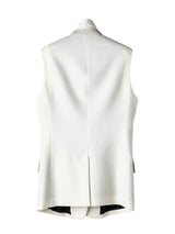 【新品未使用】メゾンドドルチェ　light jacket/white sj.0007bAW23-white right - left sleeveless peaked lapel