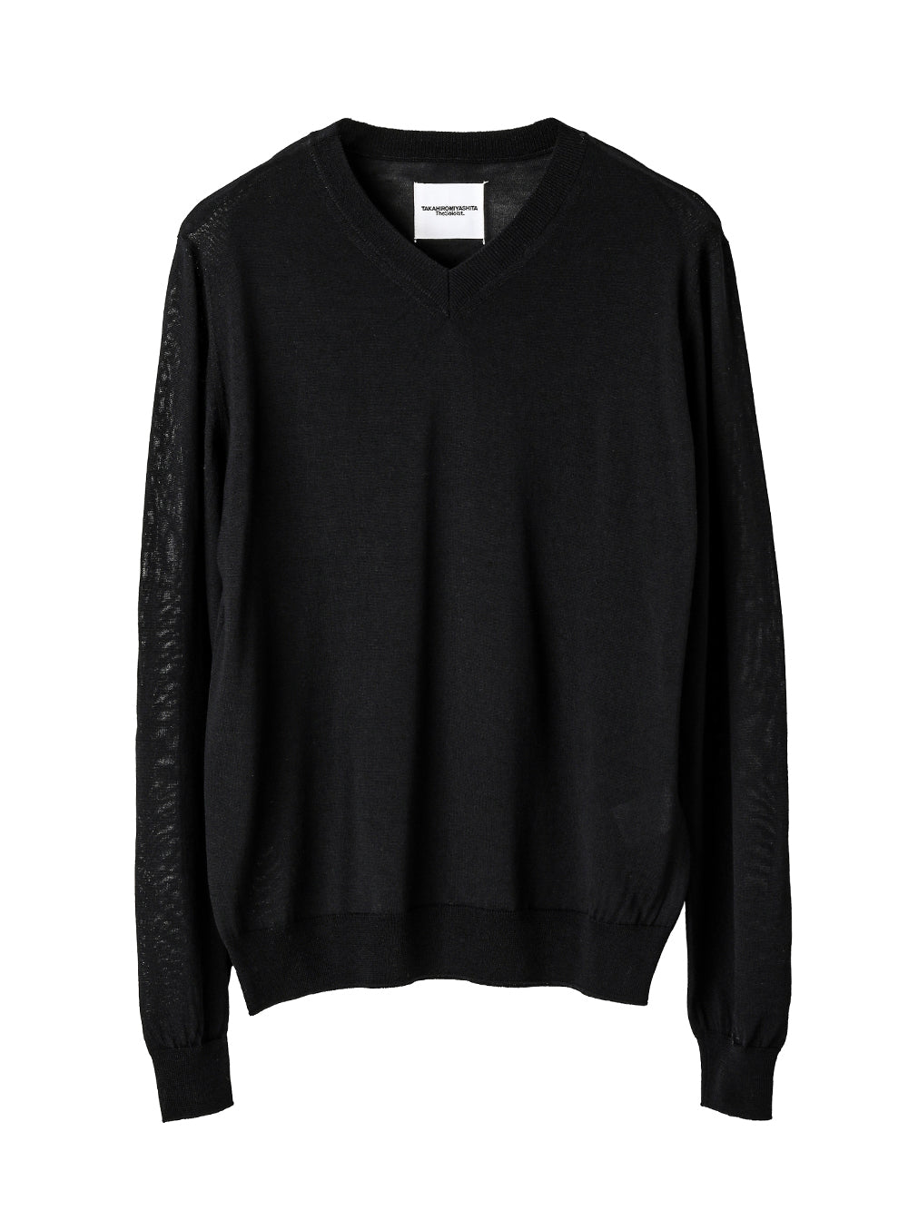 high gauge V-neck  sweater