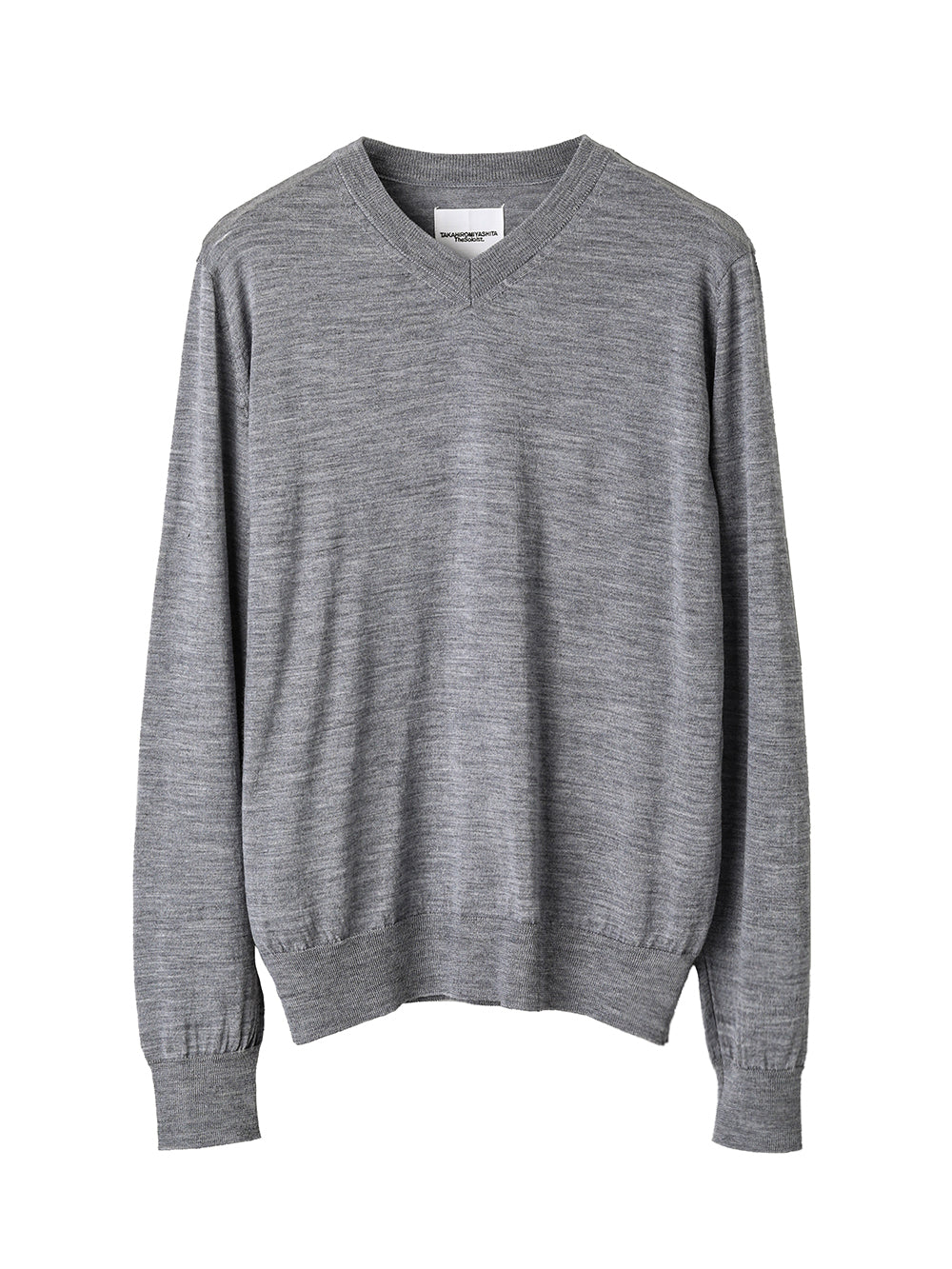 high gauge V-neck  sweater
