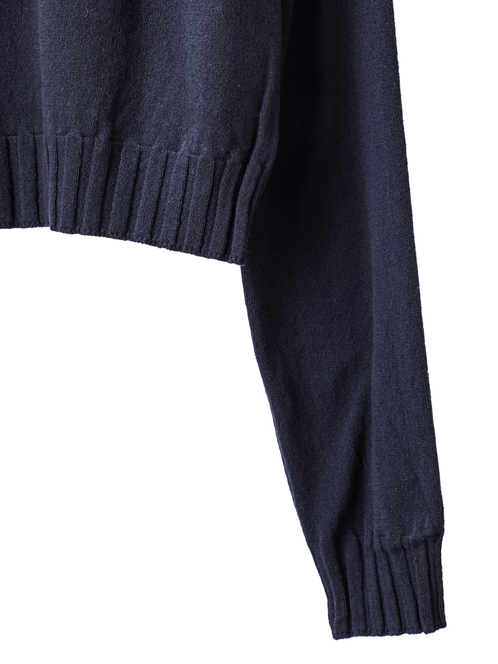 タカヒロミヤシタザソロイスト ラムウールクロップドクルーネックセーター肩幅47cm