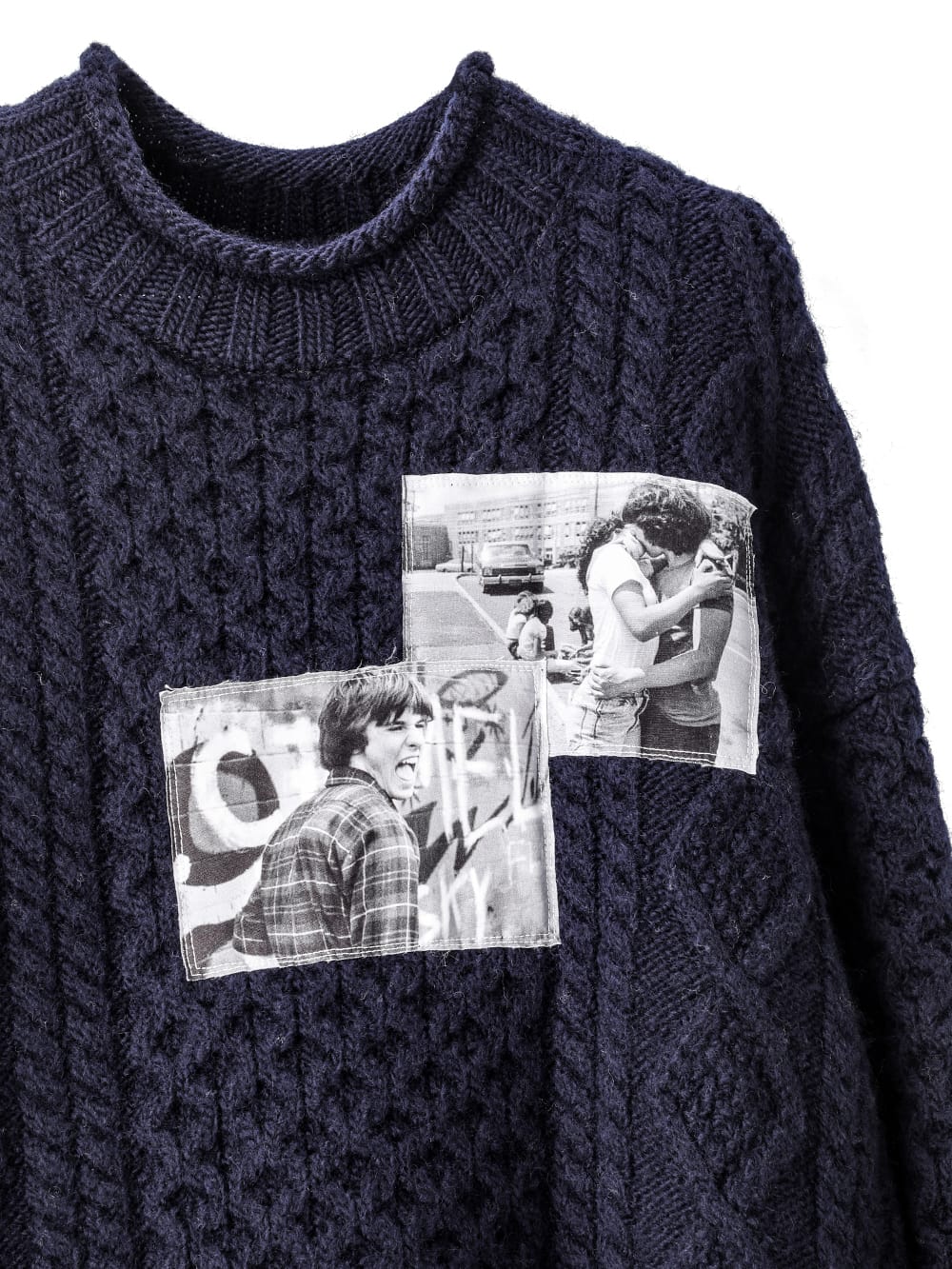 roll neck huge fishermans sweater