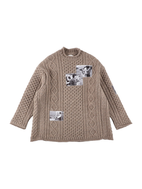 Roll Neck Huge Fisherman Sweater