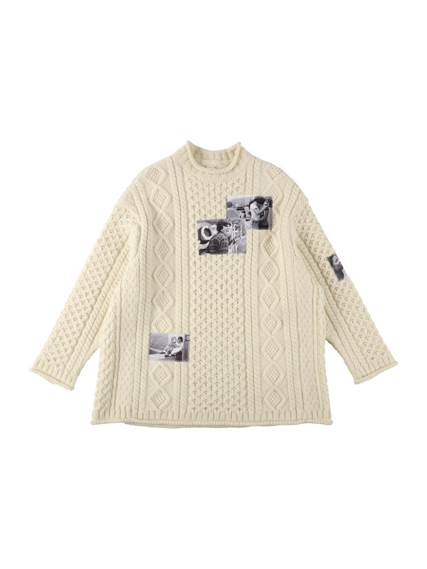 Roll Neck Huge Fisherman Sweater