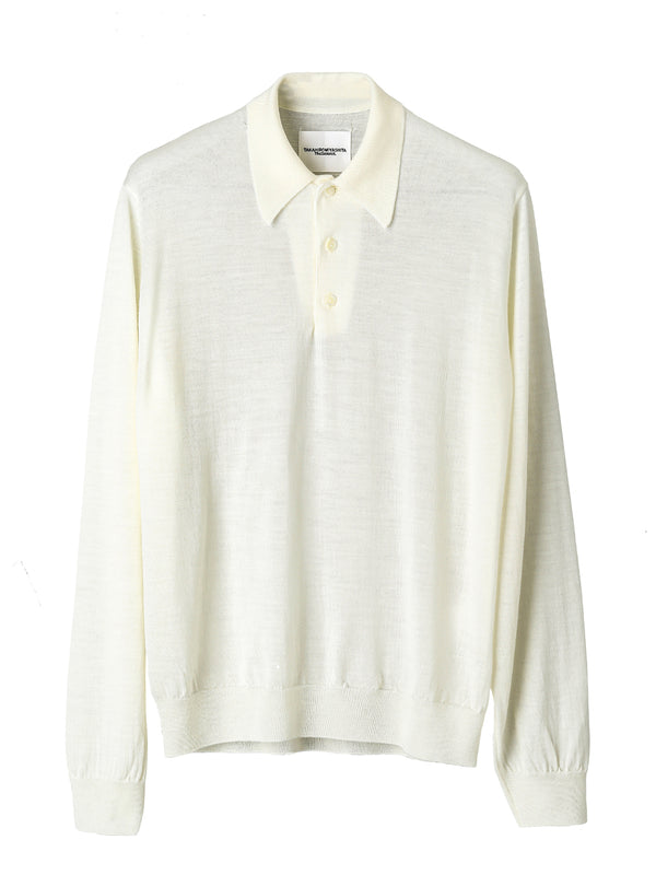 high gauge polo collar sweater