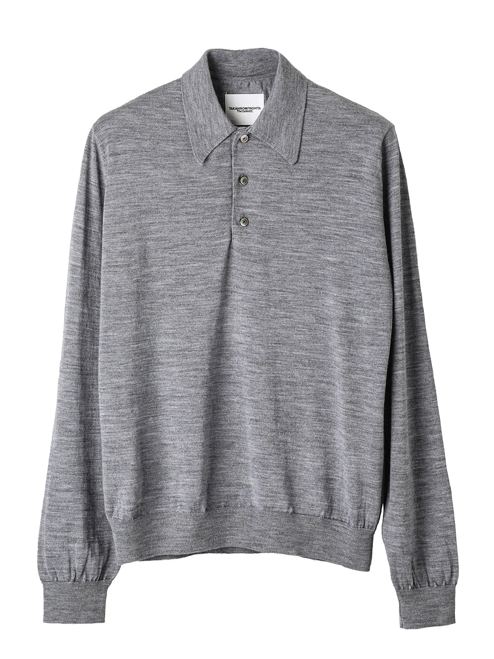high gauge polo collar sweater