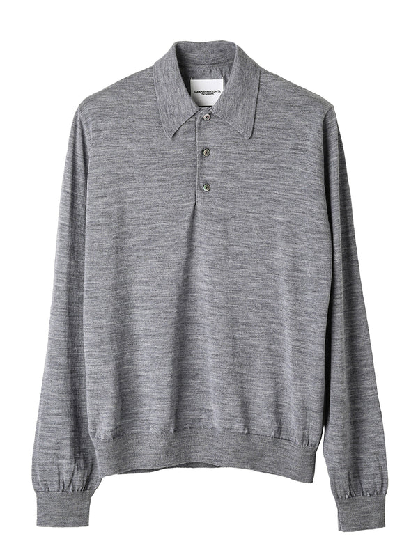 high gauge polo collar sweater