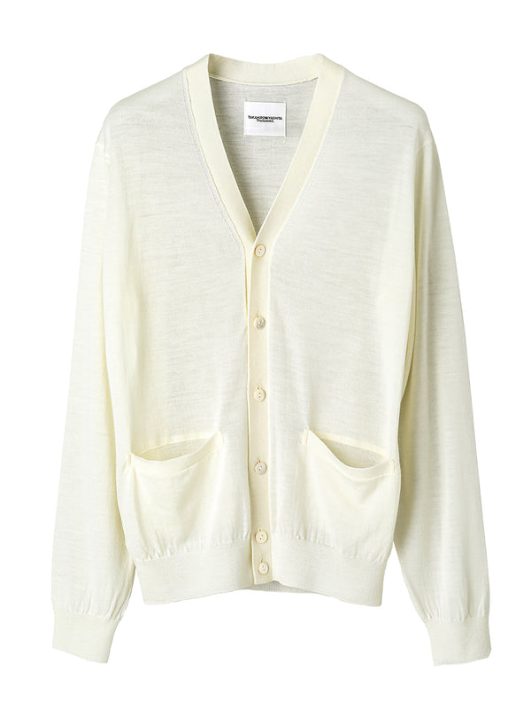 high gauge V-neck  cardigan