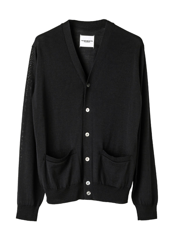 high gauge V-neck  cardigan
