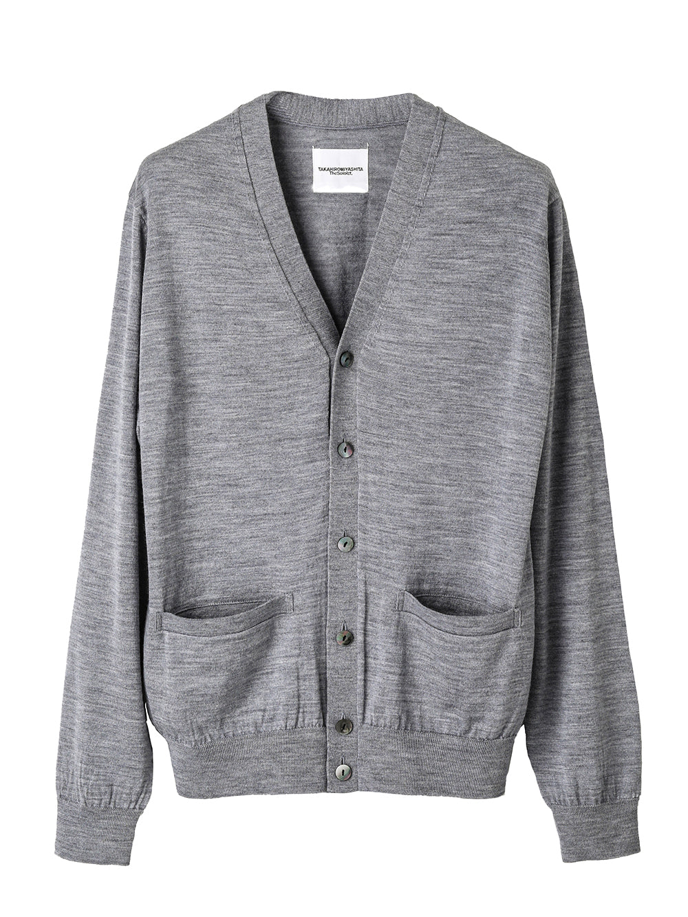 high gauge V-neck  cardigan