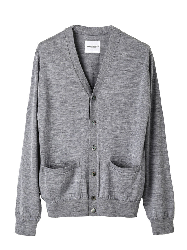 high gauge V-neck  cardigan