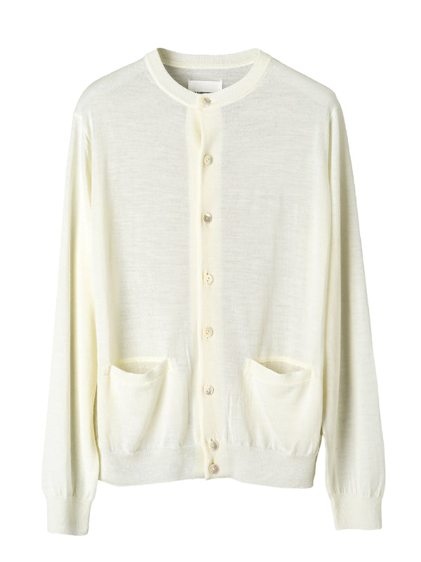 high gauge crew neck  cardigan