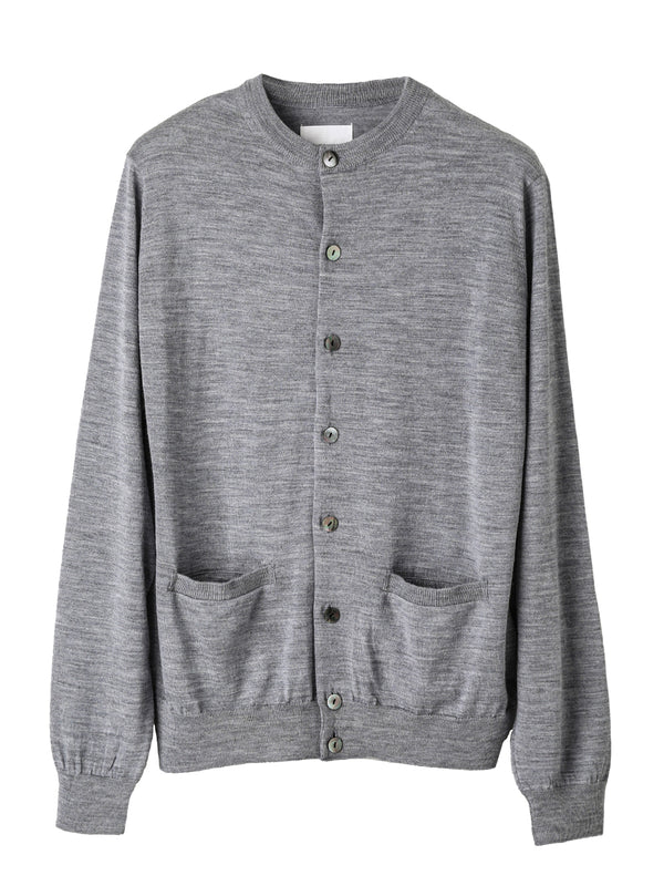 high gauge crew neck  cardigan