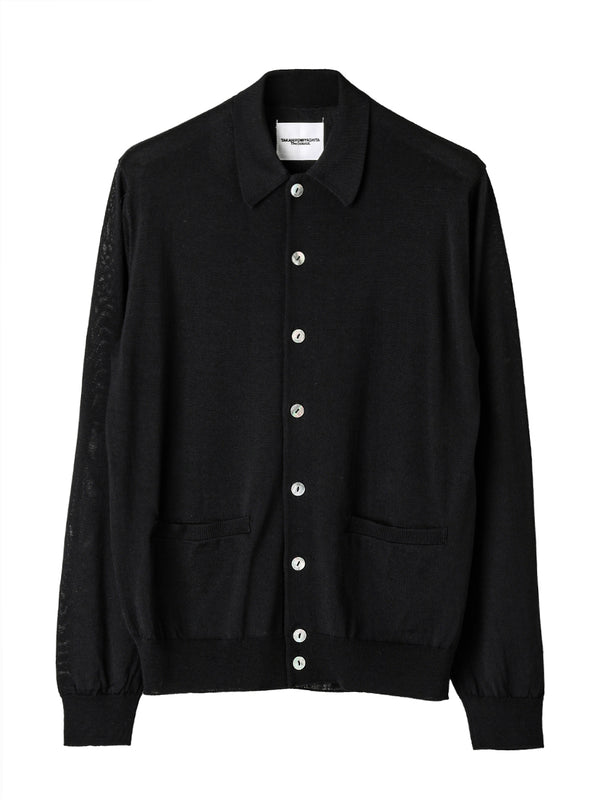 high gauge polo collar cardigan