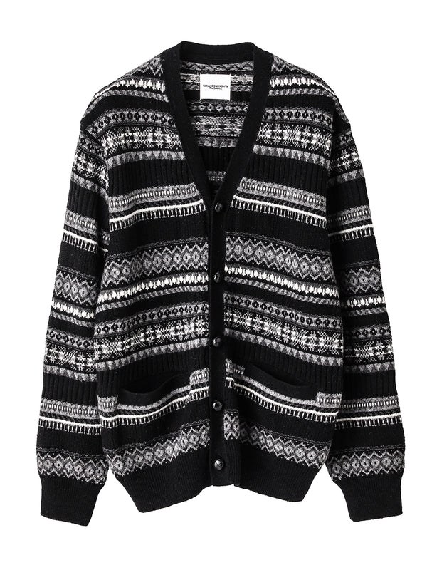 fair isle V-neck  cardigan