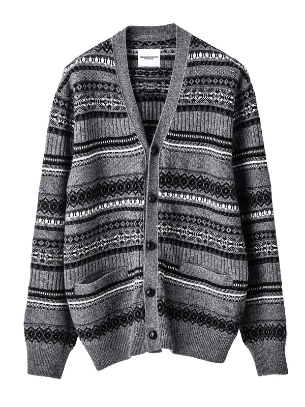 fair isle V-neck  cardigan