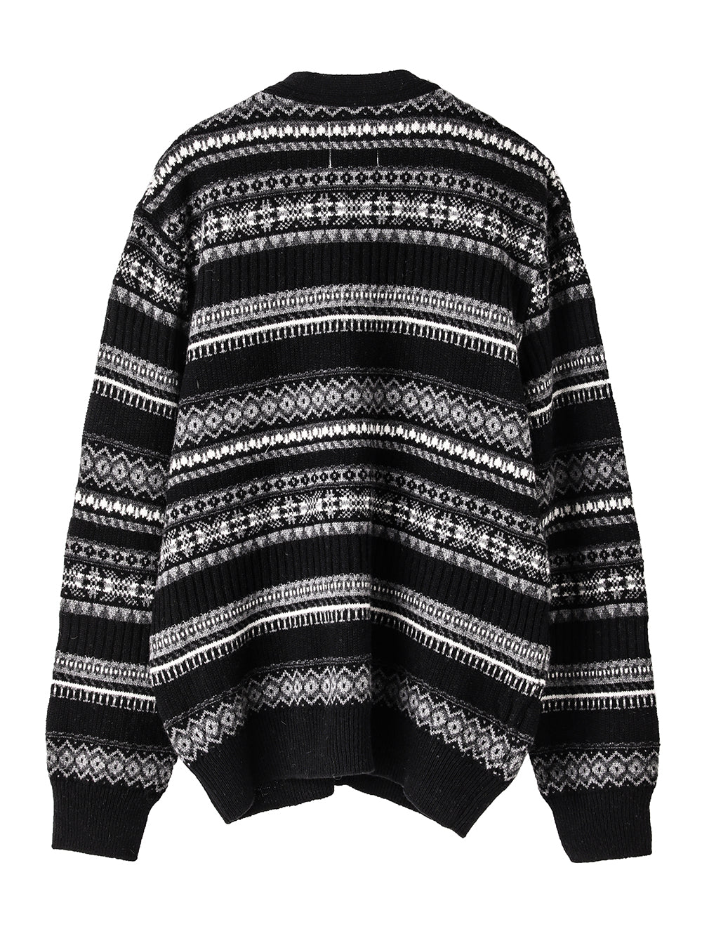fair isle V-neck  cardigan