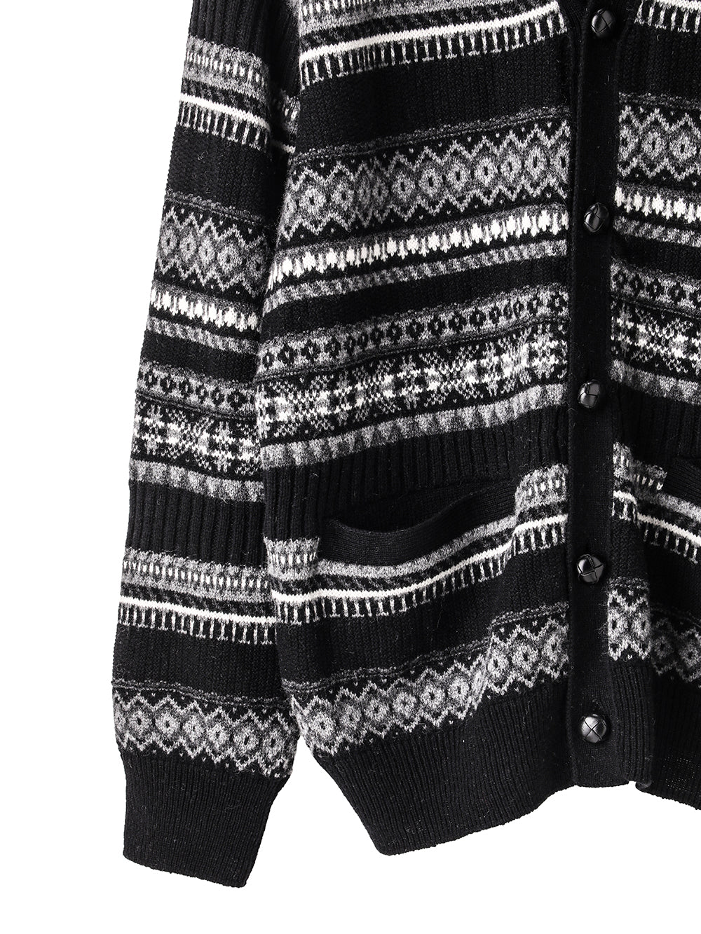 fair isle V-neck  cardigan