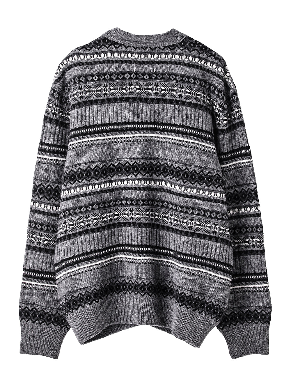 fair isle V-neck  cardigan