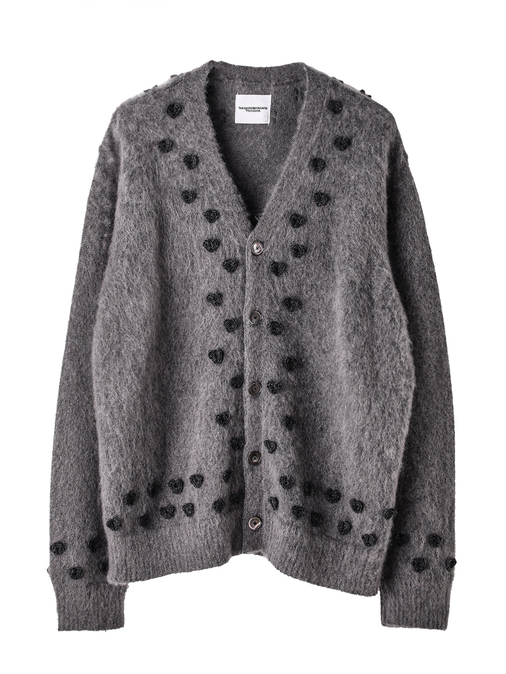 heart attached mohair  cardigan