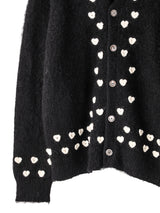 タカボウ様 sk.0014AW25-black(white ribbon) ハートアタッチドモヘア