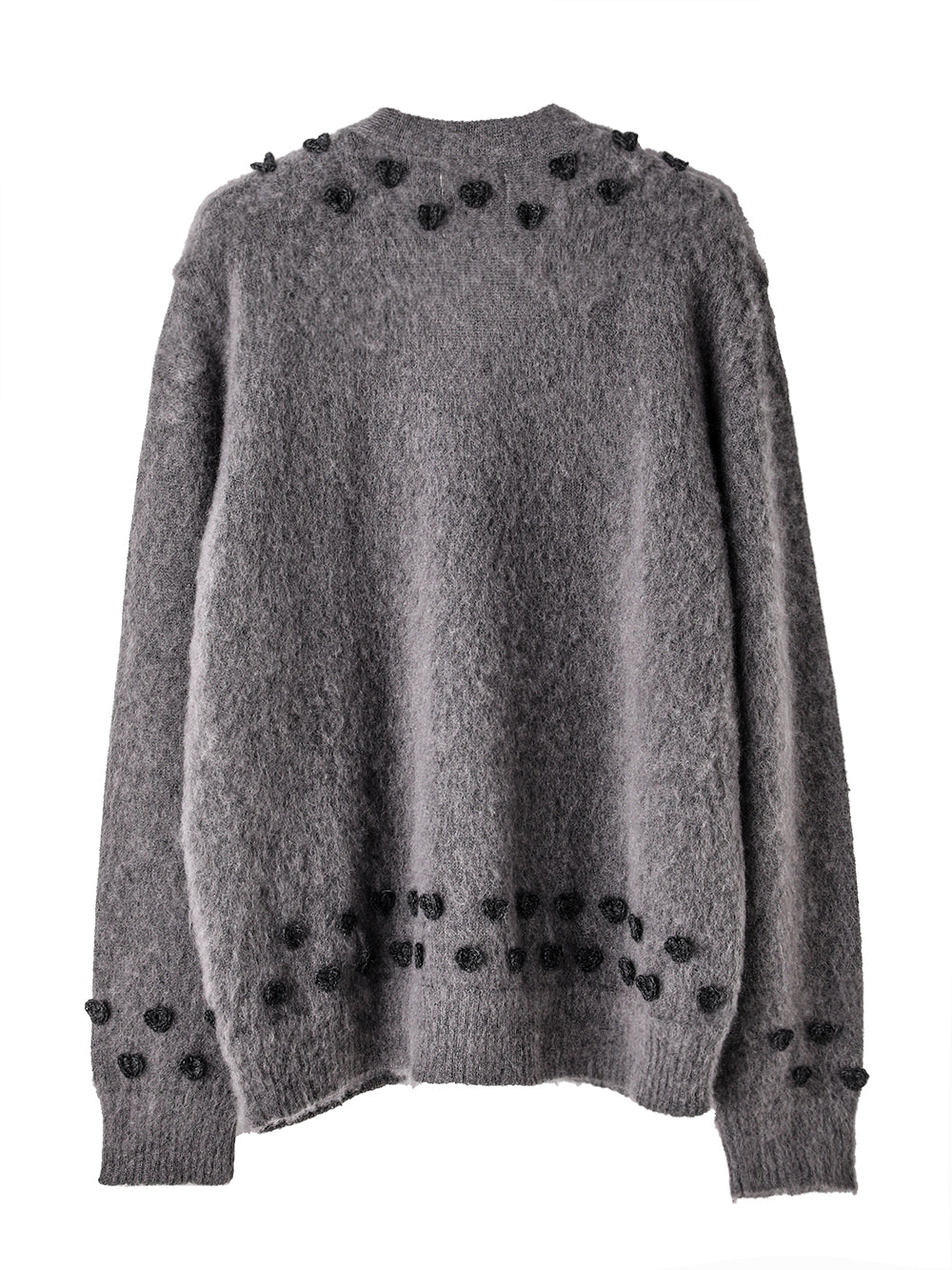 heart attached mohair  cardigan