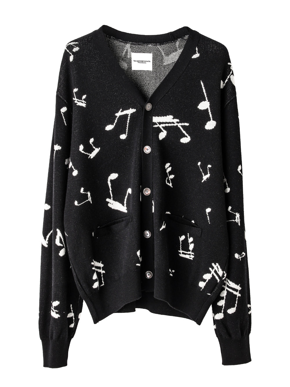 music note pattern  cardigan