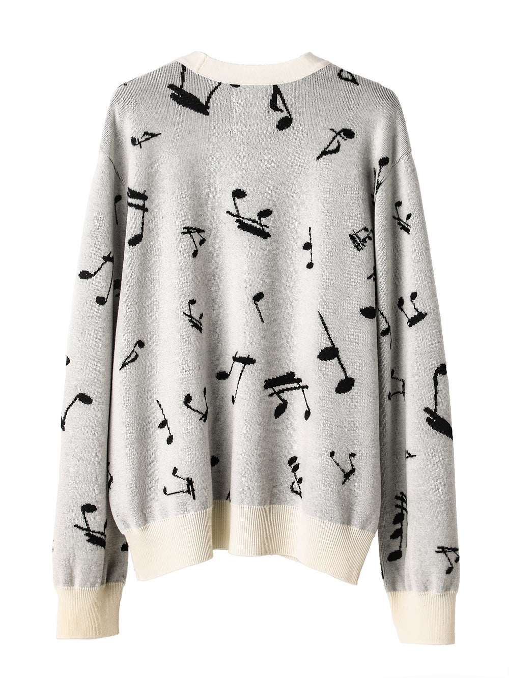 music note pattern  cardigan