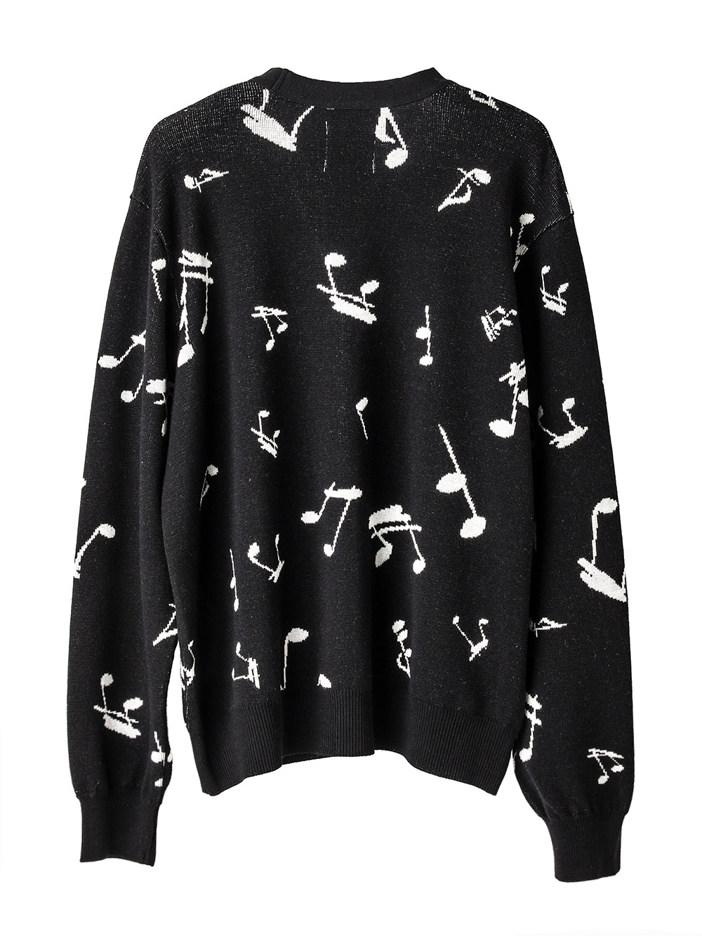 music note pattern  cardigan