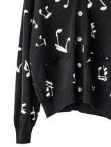 sk.0016AW25-black x white ミュージックノートパターン