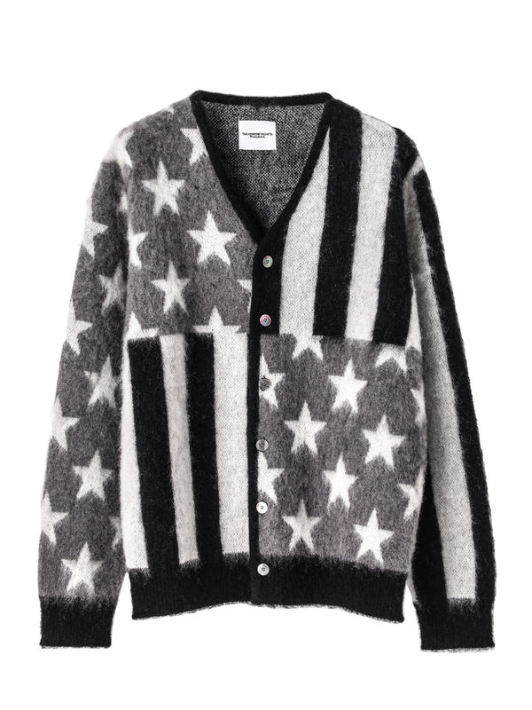 american flag mohair cardigan