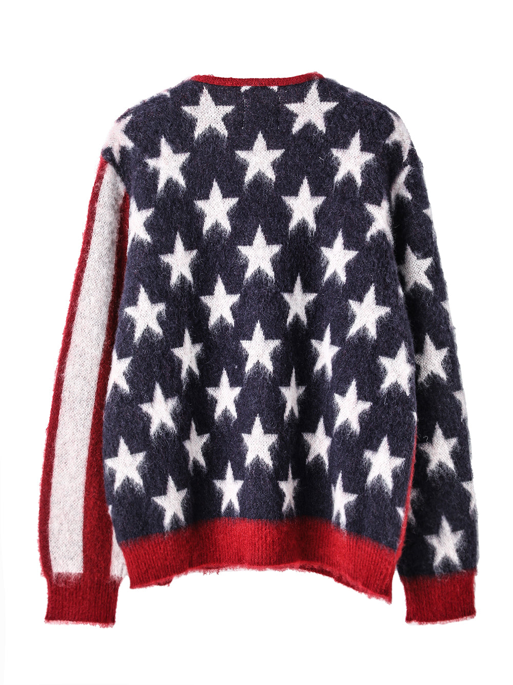 american flag mohair cardigan