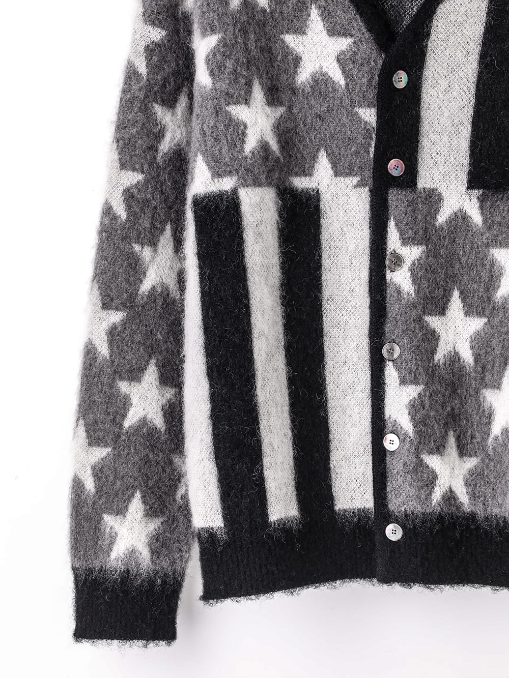american flag mohair cardigan