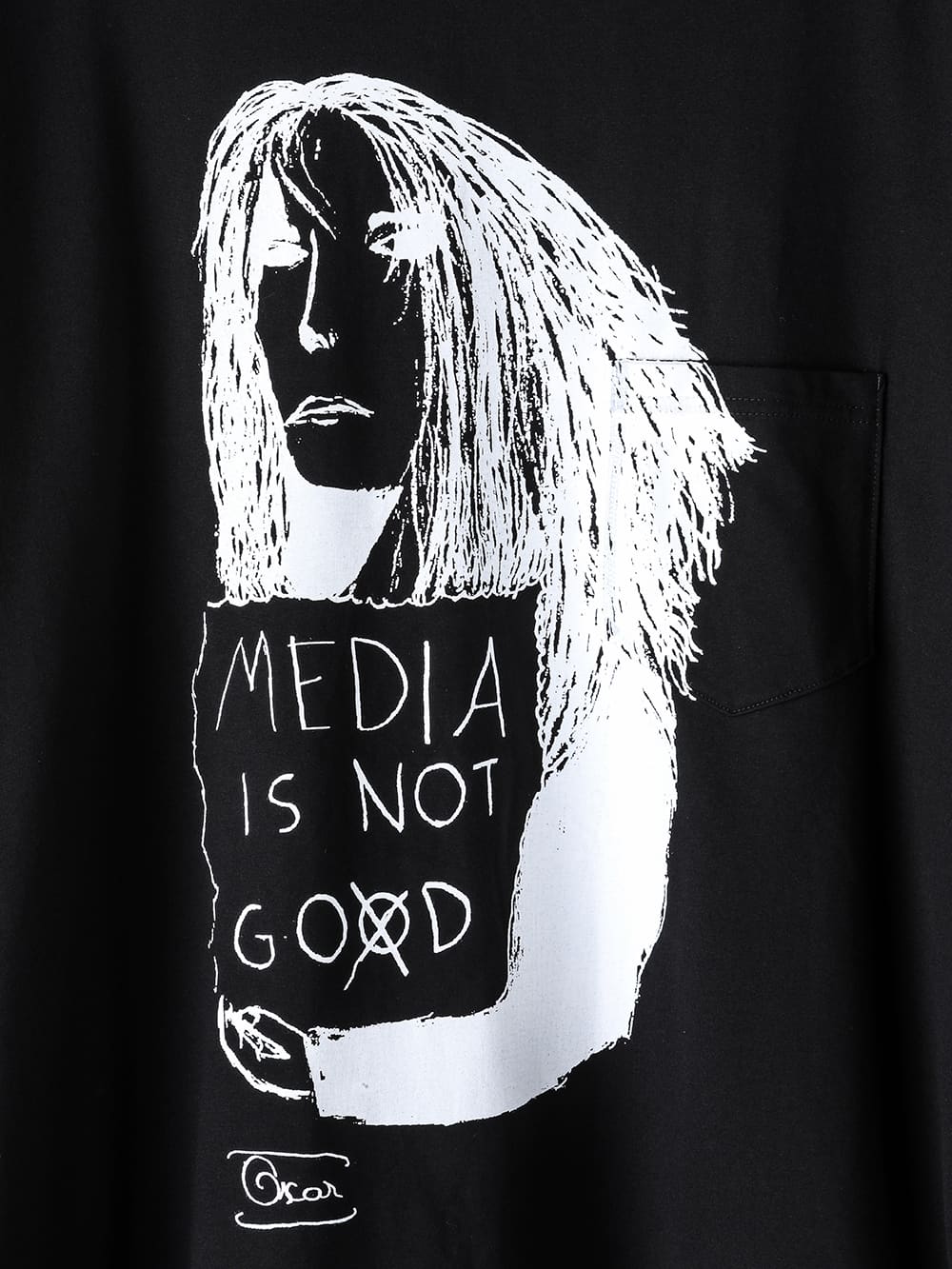 media is not go⨂d. type 1 (oversized l/s pocket tee)