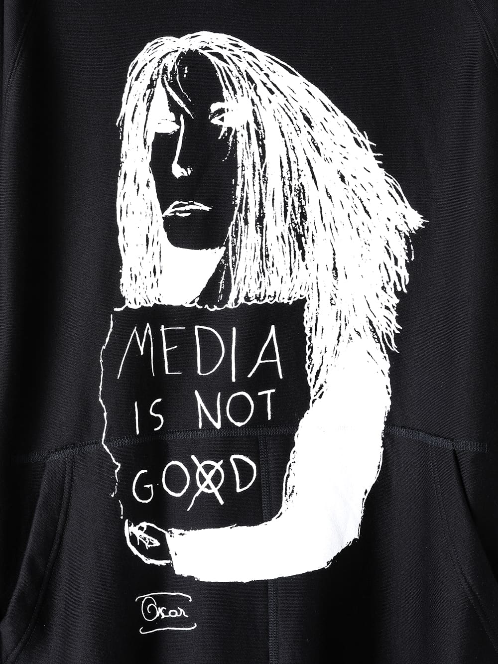 media is not go⨂d. type 1 (oversized hoodie)