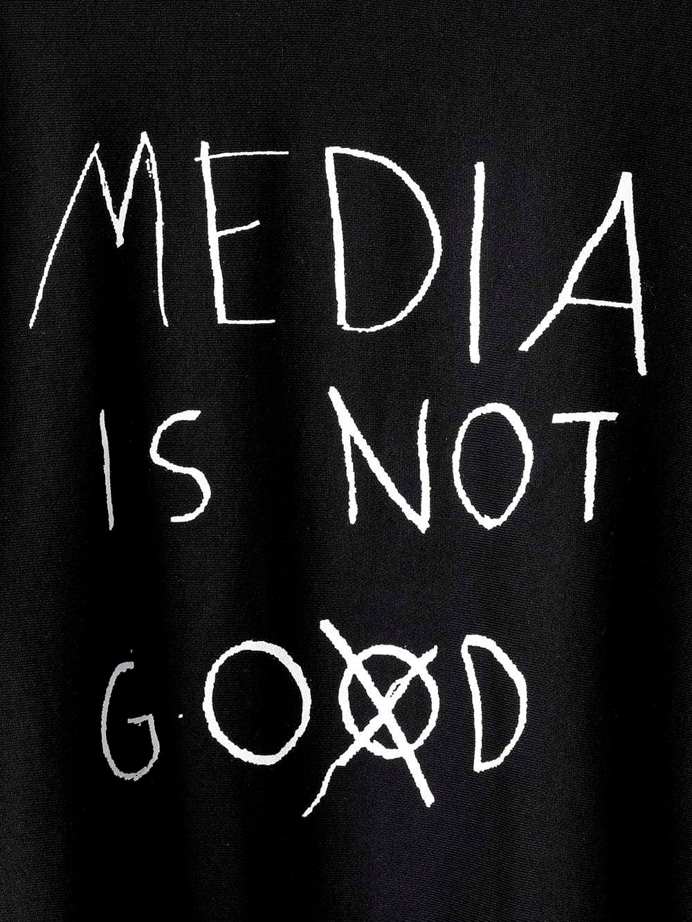 media is not go⨂d. type 2 (oversized crew neck sweatshirt)